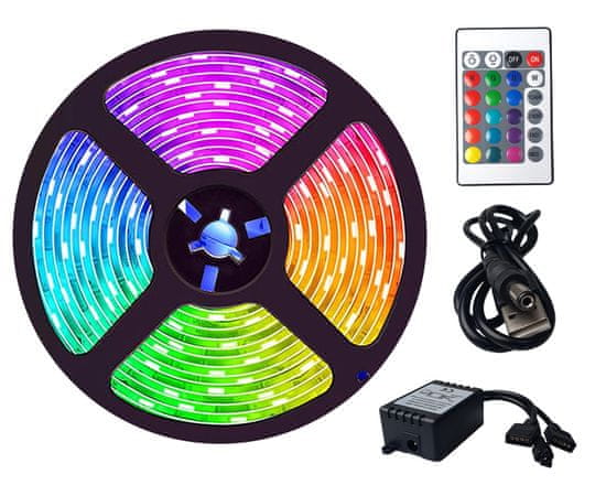 Cappa RGB LED trak 1,5 m na USB - 31 LED / m, napajanje + daljinski upravljalnik