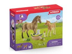 Schleich SLH42432 Schleich Horse Club - Quarter Horse komplet za nego kobile, otroške figurice 5+ 