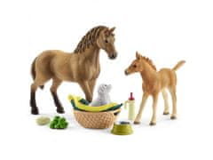 Schleich SLH42432 Schleich Horse Club - Quarter Horse komplet za nego kobile, otroške figurice 5+ 