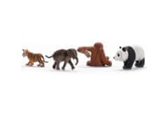 Schleich SLH427236 Schleich Wild Life - Komplet štirih divjih živali za začetek, Azija, otroška figurica 3+ 