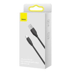 BASEUS Baseus Jelly kabel USB na Lightning, 2,4 A, 1,2 m (črn)