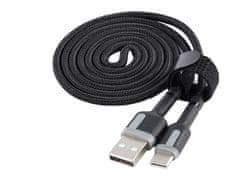 Carmotion WAYME Kabel za polnjenje in sinhronizacijo, pleten iz mikrovlaken, 100 cm, USB &gt; USB-C