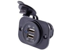 Carmotion Vgrajen polnilec 2x USB 3,1A, 12/24V