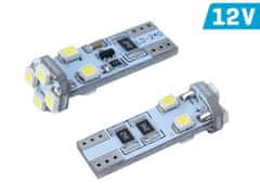 Carmotion VISION W5W (T10) 12V 8x 3528 SMD LED žarnica, CANBUS, bela, 1 kos.