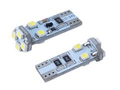 Carmotion VISION W5W (T10) 12V 8x 3528 SMD LED žarnica, CANBUS, bela, 1 kos.