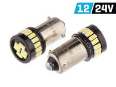 Carmotion VISION H6W BAX9s 12/24V 24x 3014 SMD LED žarnica, nepolarna, CANBUS, bela, 2 kosa.