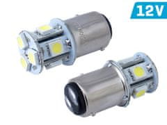 Carmotion VISION P21/5W BAY15d 12V 8x 5050 SMD LED žarnica, bela, 2 kosa.