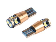 Carmotion VISION W5W (T10) 12/24V žarnica 10x 3030 SMD LED, nepolarna, CANBUS, bela, 2 kosa.