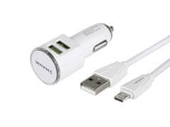 Carmotion Polnilec WAYME 12/24V 2x USB 3,4A + kabel z vtičem micro USB