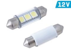 Carmotion VISION Festoon SV8.5 36mm 12V 3x 5050 SMD LED žarnica, bela, 2 kosa.