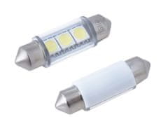 Carmotion VISION Festoon SV8.5 36mm 12V 3x 5050 SMD LED žarnica, bela, 2 kosa.