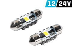 Carmotion VISION Festoon žarnica SV8.5 31 mm 12/24V 2x 3570 SMD LED, CANBUS, bela, 2 kosa.