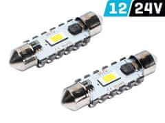 Carmotion VISION Festoon žarnica SV8.5 39 mm 12/24V 2x 3570 SMD LED, CANBUS, bela, 2 kosa.