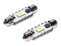 Carmotion VISION Festoon žarnica SV8.5 39 mm 12/24V 2x 3570 SMD LED, CANBUS, bela, 2 kosa.