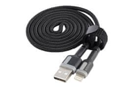 Carmotion WAYME Kabel za polnjenje in sinhronizacijo, pleten iz mikrovlaken, 100 cm, USB &gt; Lightning