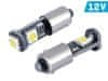 Carmotion VISION H6W BAX9s 12V 3x 5050 SMD LED žarnica, CANBUS, bela, 1 kos.