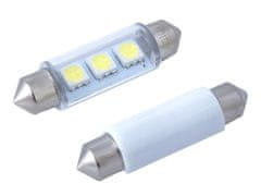 Carmotion VISION Festoon SV8.5 41mm 12V 3x 5050 SMD LED žarnica, bela, 2 kosa.