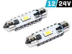 Carmotion VISION Festoon žarnica SV8.5 41 mm 12/24V 2x 3570 SMD LED, CANBUS, bela, 2 kosa.