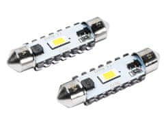 Carmotion VISION Festoon žarnica SV8.5 41 mm 12/24V 2x 3570 SMD LED, CANBUS, bela, 2 kosa.