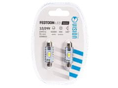 Carmotion VISION Festoon žarnica SV8.5 41 mm 12/24V 2x 3570 SMD LED, CANBUS, bela, 2 kosa.