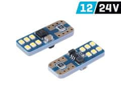 Carmotion VISION W5W (T10) 12/24V 12x 2016 SMD LED žarnica, nepolarna, CANBUS, bela, 2 kosa.