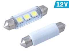 Carmotion VISION Festoon SV8.5 41mm 12V 3x 5050 SMD LED žarnica, bela, 2 kosa.