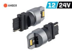 Carmotion VISION PY27W (T25) 12/24V žarnica 6x 3020 SMD LED, nepolarna, CANBUS, oranžna, 2 kosa.