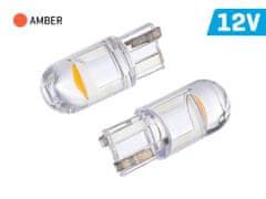 Carmotion VISION WY5W (T10) 12V 1x F10 LED žarnica, steklena, oranžna, 2 kosa.