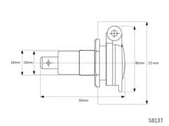 Carmotion Vtičnica DIN 12/24V, max 15A