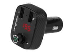 Carmotion FM LED oddajnik + HandsFree + voltmeter 8-30V + polnilec 2x USB 3,4A