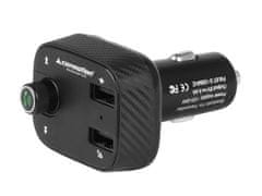 Carmotion FM LED oddajnik + HandsFree + voltmeter 8-30V + polnilec 2x USB 3,4A