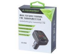 Carmotion FM LED oddajnik + HandsFree + voltmeter 8-30V + polnilec 2x USB 3,4A