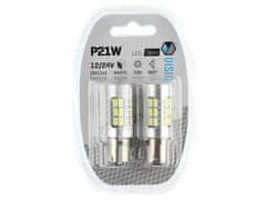 Carmotion VISION P21W BA15s 12/24V 27x 5730 SMD LED žarnica, z lečo, CANBUS, bela, 2 enoti