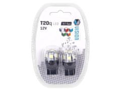 Carmotion VISION W21/5W (T20q) 12V 8x 5050 SMD LED žarnica, bela, 2 kosa.