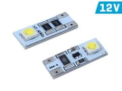 Carmotion VISION W5W (T10) 12V žarnica 2x 5050 SMD LED, CANBUS, bela, 2 kosa.