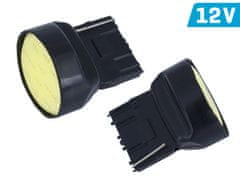 Carmotion VISION W21W (T20d) 12V 1x COB LED žarnica, CANBUS, bela, 2 kosa.