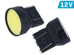 Carmotion VISION žarnica W21/5W (T20q) 12V 1x COB LED, CANBUS, bela, 2 kosa.