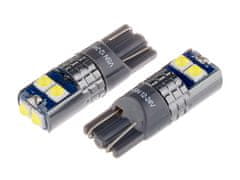 Carmotion VISION W5W (T10) 12/24V žarnica 6x 3030 SMD LED, nepolarna, CANBUS, bela, 2 kosa.