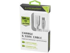 Carmotion Kabel za polnjenje in sinhronizacijo, 120 cm, USB &gt; micro USB, bel