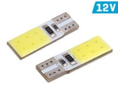 Carmotion VISION W5W (T10) 12V 2x COB LED, CANBUS, bela, 2 kosa.