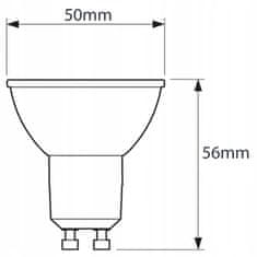 LUMILED 10x LED žarnica GU10 6W = 50W 580lm 6500K Hladno bela NASTAVLJIVA 24° 36° 60°