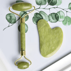 BestDeals Jade roller in Gua Sha kamen iz 100% naravnega žada