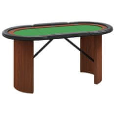 Vidaxl Poker miza za 10 igralcev zelena 160x80x75 cm