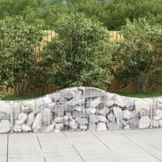 Vidaxl Obokane gabion košare 2 kosa 200x30x40/60 cm pocinkano železo