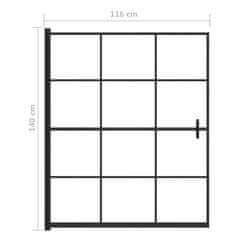 Vidaxl Tuš kabina ESG 116x140 cm črna