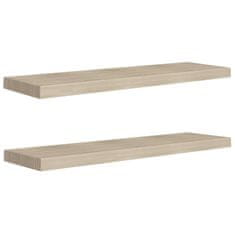 Vidaxl Stenske police 2 kosa barva hrasta 90x23,5x3,8 cm MDF