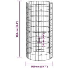 Vidaxl Vrtni kompostnik Ø50x100 cm pocinkano jeklo