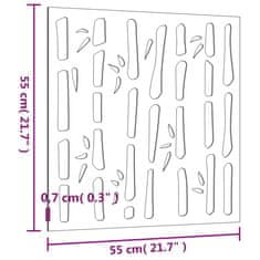 Vidaxl Vrtna stenska dekoracija 55x55 cm corten jeklo bambus