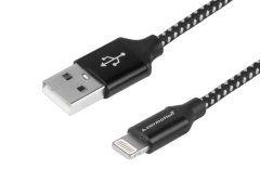 Carmotion Kabel za polnjenje in sinhronizacijo, 300 cm, pleten iz mikrovlaken, USB &gt; Lightning