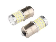 Carmotion VISION R5W/R10W BA15s 12/24V 54x 3014 SMD + 3x 3030 SMD LED žarnica, nepolarna, CANBUS, bela, 2 kosa.